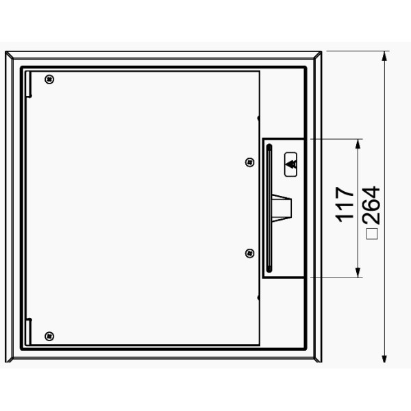 Розеточный люк OBO Bettermann (7405077) GES9-3B на 12 постов 45x45 242х242мм (дополнительно 3х UT4) - фото №2