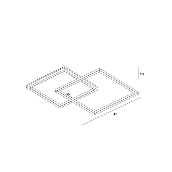 Люстра Italux PLF-82738-28W-WO Noris LED 2x28W 3000K 850Lm IP20 чорна - фото №2
