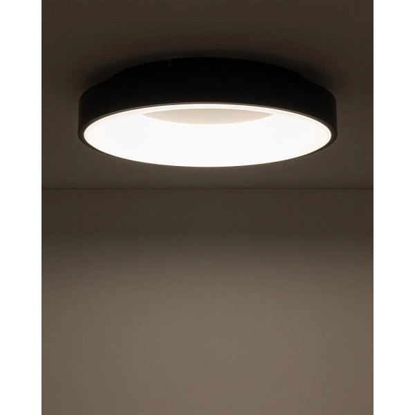 Потолочный светильник Nowodvorski 11207 Nikki Round LED 1x48W 3000K 4000Lm IP20 черный - фото №1