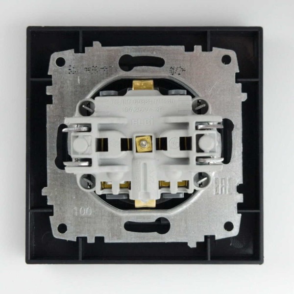 Розетка EL-BI VEGA чорний мат 1-на з заземленням ( 510-014800-217 ) - фото №4