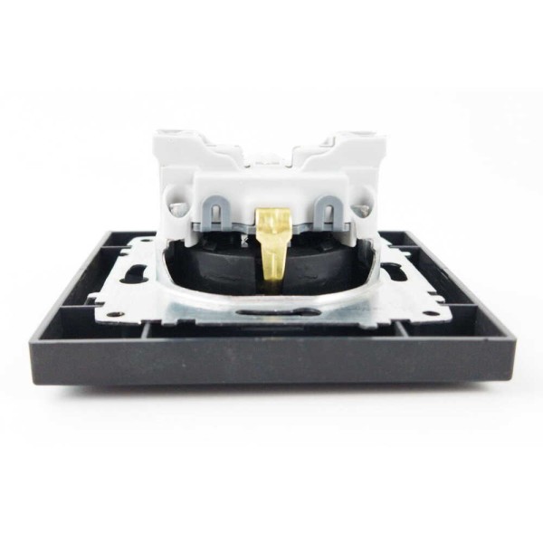 Розетка EL-BI VEGA чорний мат 1-на з заземленням ( 510-014800-217 ) - фото №5