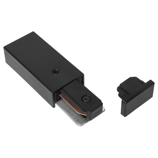 Коннектор для однофазного шинопровода Delux 2KI черный (90015820)