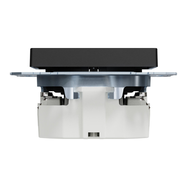 Механизм розетки SCHUKO с защитными шторками Merten System M Ocean Plastic MEG2300-0403 (черный матовый) - фото №1