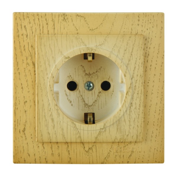 Розетка Nilson Touran клен 1-на з заземленням ( 24281017 )