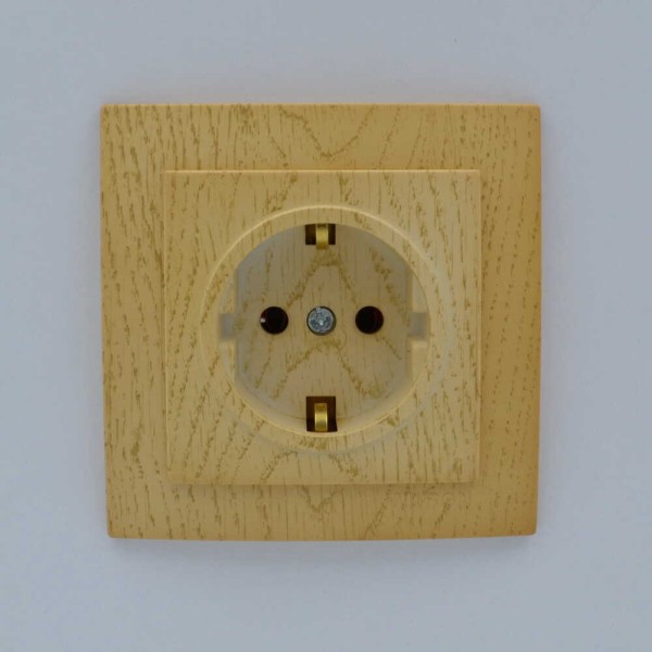 Розетка Nilson Touran клен 1-на з заземленням ( 24281017 ) - фото №1