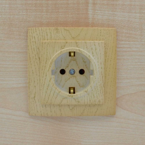 Розетка Nilson Touran клен 1-на з заземленням ( 24281017 ) - фото №3