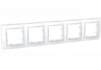 Рамка 5-местная, Unica Colors, белая Schneider Electric