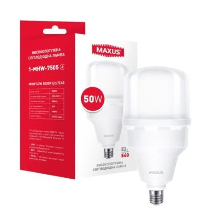 Светодиодная лампа Maxus HW E27/E40 (1-MHW-7505) - фото №1