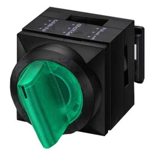 Зелений двопозиційний перемикач Schrack MSKB4020R 2х50° з підсвічуванням та фіксацією