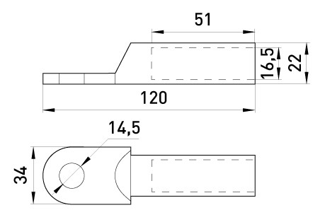 Оцинкованный кабельный наконечник E.Next e.end.stand.z.150 (s021009) - фото №1
