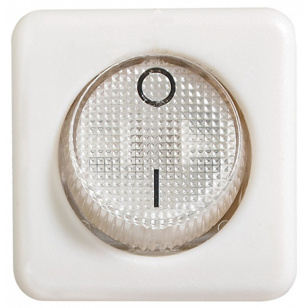 Перемикач Аско-Укрем KCD2-10-201 WH/WH (0-I) круглий білий (A0140040125) - фото №1