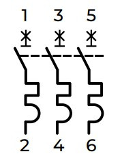 Модульный автоматический выключатель E.Next e.industrial.mcb.100.3.C25 3р 25А C (i0180023) - фото №3