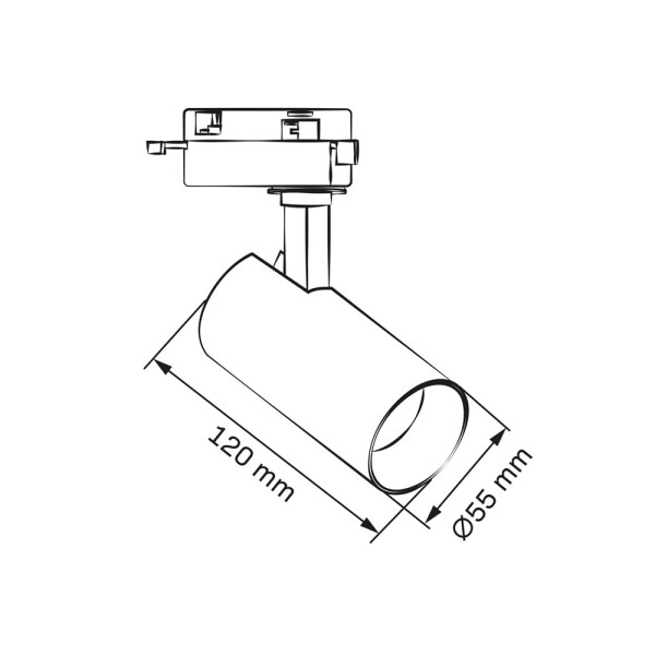 Трековий світильник Goldlux 329042 Shark LED 1x10W 4000K 850Lm IP20 чорний - фото №2