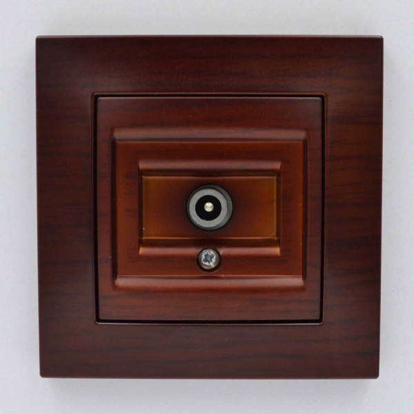 Розетка ELBI ZENA Woodline красное дерево TV без рамки ( 609-012900-273 ) - фото №6