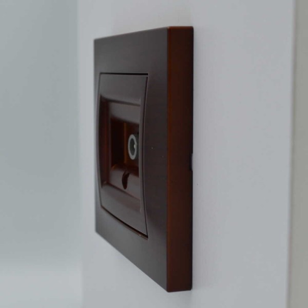 Розетка ELBI ZENA Woodline красное дерево TV без рамки ( 609-012900-273 ) - фото №7