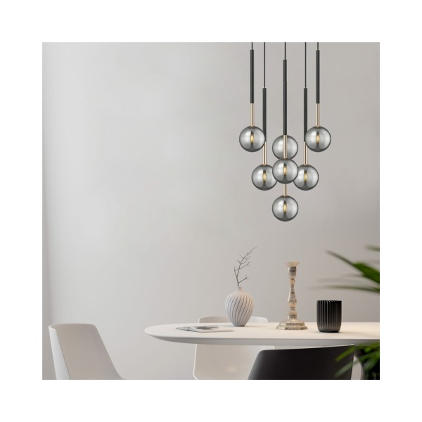 Люстра Zuma Line P0574-07F-SDFZ Arcturus G9 7x4W IP20 Чорна - фото №2