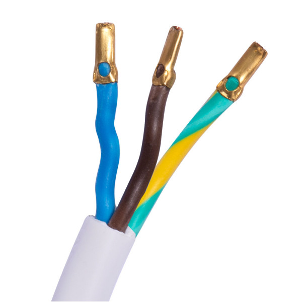 Вилка со шнуром E.Next e.wire.plug.white.1,5 3х1,5 1,2м белый (l020013) - фото №1