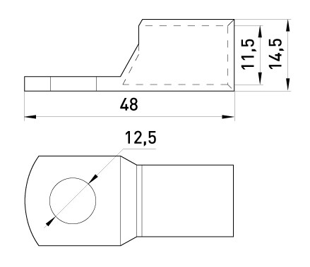 Медный кабельный наконечник E.Next e.end.stand.c.70 луженый (s19006) - фото №1