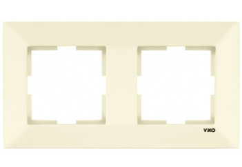 Рамка подвійна горизонтальна Meridian, кремовий