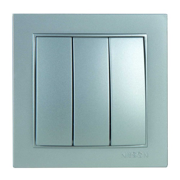 Выключатель Nilson Thor серебро 3кл ( 27131066 )