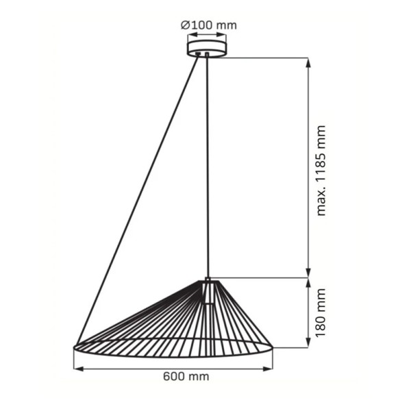 Подвесной светильник, люстра Goldlux 328397 Aurora E27 1x20W IP20 черный - фото №3