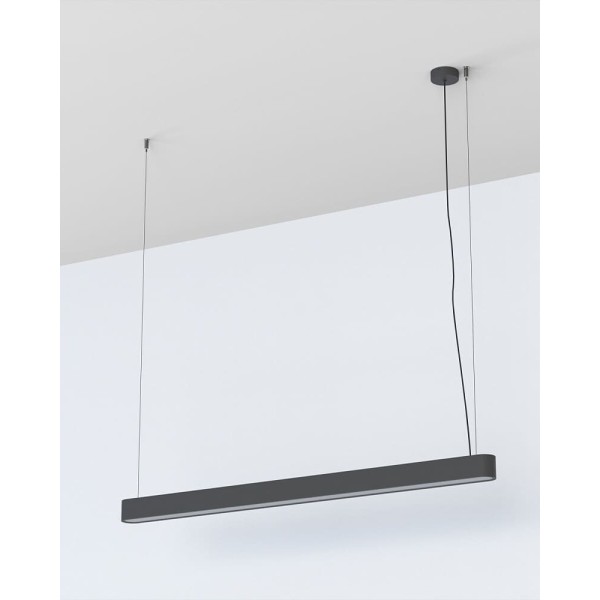 Подвесной светильник, люстра Nowodvorski 7525 Soft LED T8LED 1x22W 3000K 3200Lm IP20 графитовый - фото №3