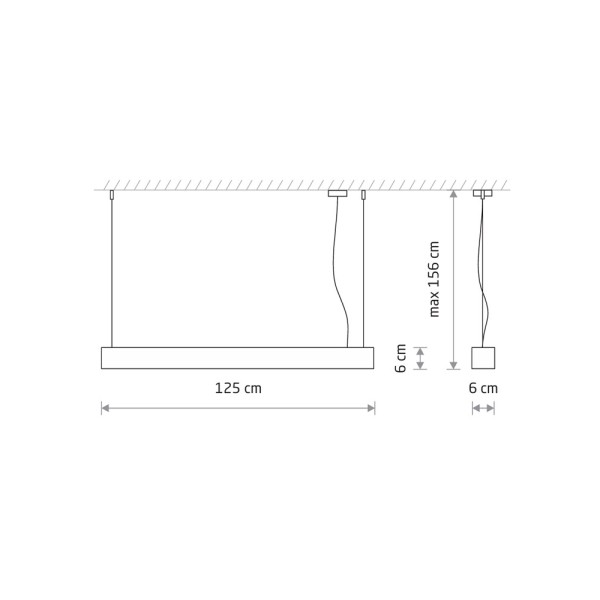 Подвесной светильник, люстра Nowodvorski 7525 Soft LED T8LED 1x22W 3000K 3200Lm IP20 графитовый - фото №4