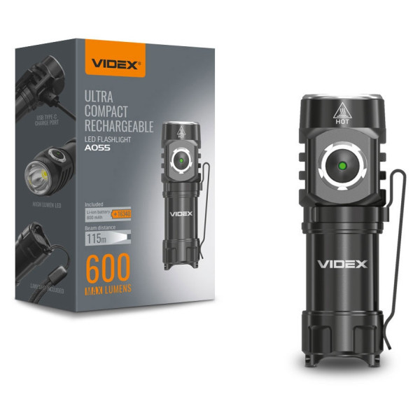 Светодиодный портативный фонарик Videx 600Лм 5700K (VLF-A055) - фото №1