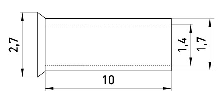 Неизолированный наконечник E.Next e.terminal.stand.en.1.10 1 кв.мм (s4038003) - фото №1