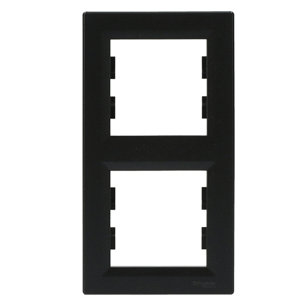 Рамка двойная вертикальная антрацит Asfora, EPH5810271