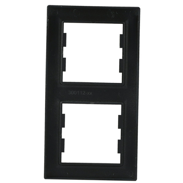 Рамка двойная вертикальная антрацит Asfora, EPH5810271 - фото №4