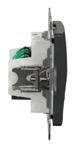 Двойная компьютерная розетка Schneider Electric Sedna Design & Elements RJ45 кат. 5е UTP черная SDD114452 - фото №2