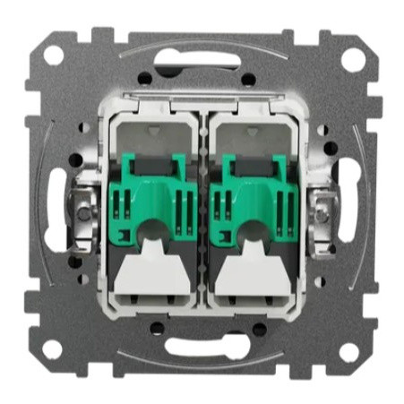 Двойная компьютерная розетка Schneider Electric Sedna Design & Elements RJ45 кат. 5е UTP черная SDD114452 - фото №3