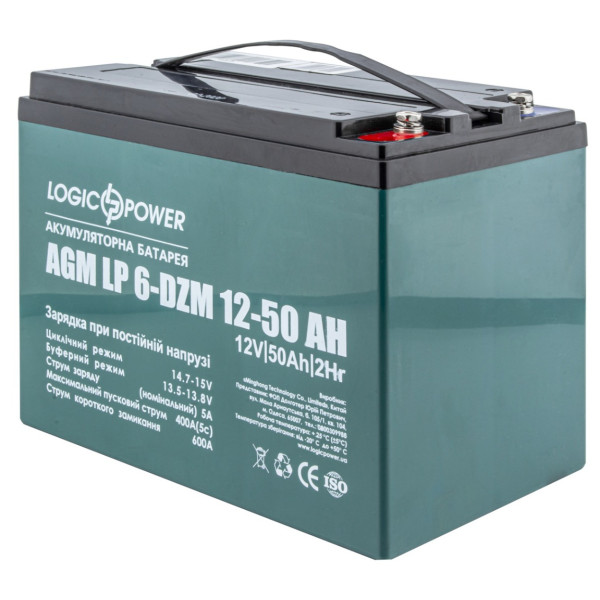 Тяговый свинцево-кислотный аккумулятор LogicPower LP10063 LP 6-DZM-50 - фото №1