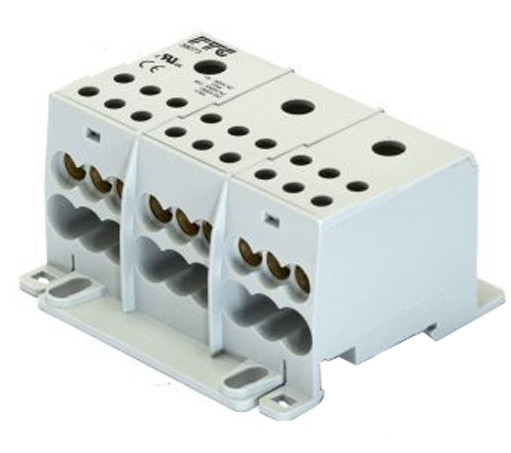 Распределительный блок FTG (вход: 1х10-70мм², выходы: 6х2,5-16мм²) 3р - фото №1