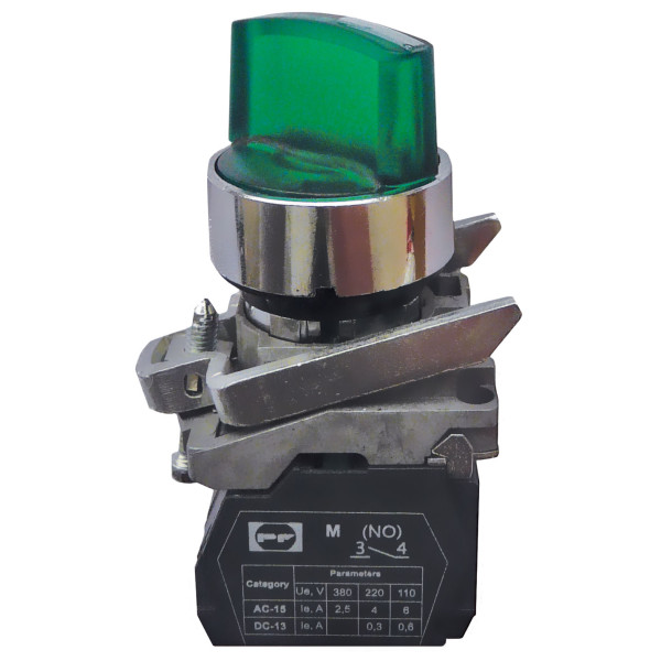 Переключатель Promfactor FP4-BK3365230 2NО зеленый (FP4-BK3365230)