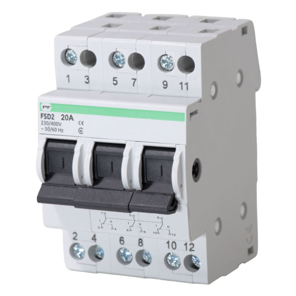 Переключатель нагрузки Promfactor FSD2 3P 20A 1-0-2 (FSD23020)