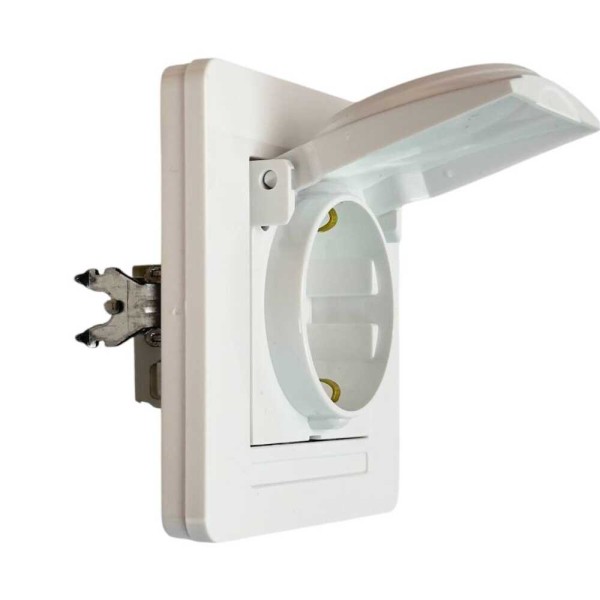 Розетка Nilson Selene біла 1-на з заземленням з кришкою ( 23111018 ) - фото №2