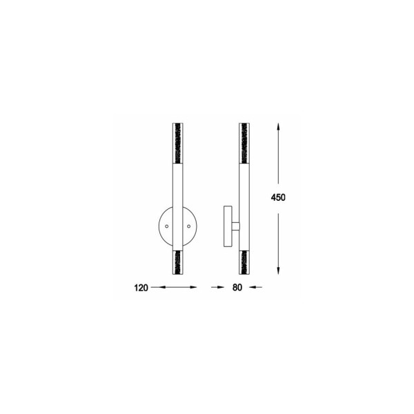 Бра, настінний світильник Zuma Line W0461-02E-F7F7 One - фото №1