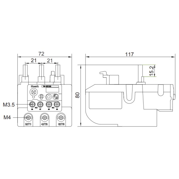 Тепловое реле NOARK Ex9R100 3Р 65A (101383) - фото №3