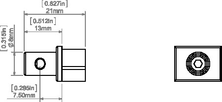 Электропроводящая заглушка для профиля KLUS PDS-4-ALU - фото №1