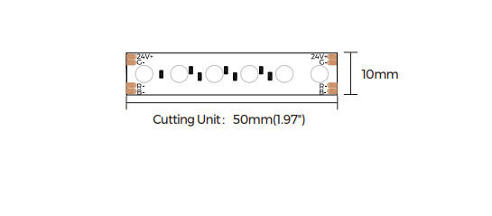 LED стрічка COLORS Chip-24V-IP20 14.4W 450Lm RGB 5м (PD120RGB-24V-10mm) - фото №1