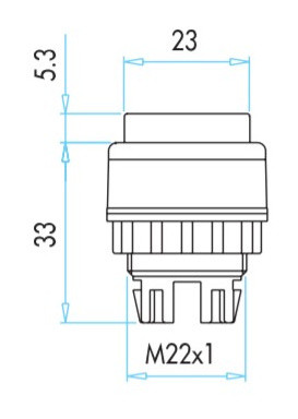 Нажимная кнопка EMAS B100HS выступающая (1НО) желтая - фото №1