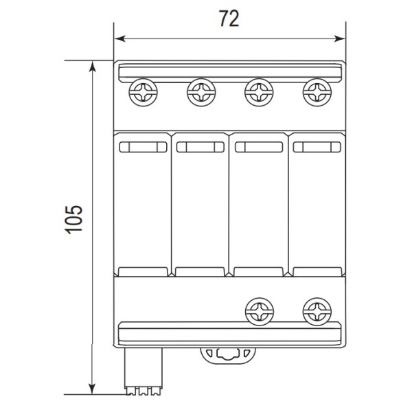Ограничитель перенапряжения ETI 002440550 ETITEC SM T12 300/12.5 (3+1 4p TT TN-S) - фото №1