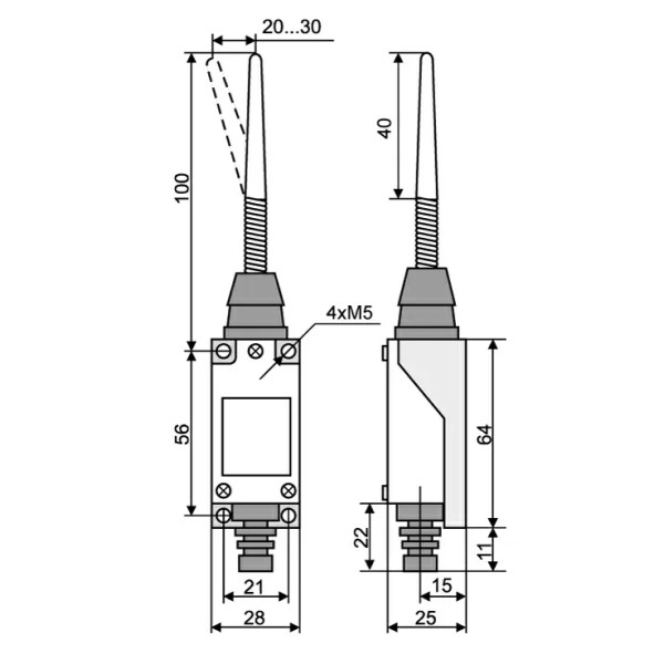 Конечный выключатель МЕ 8166 - фото №3