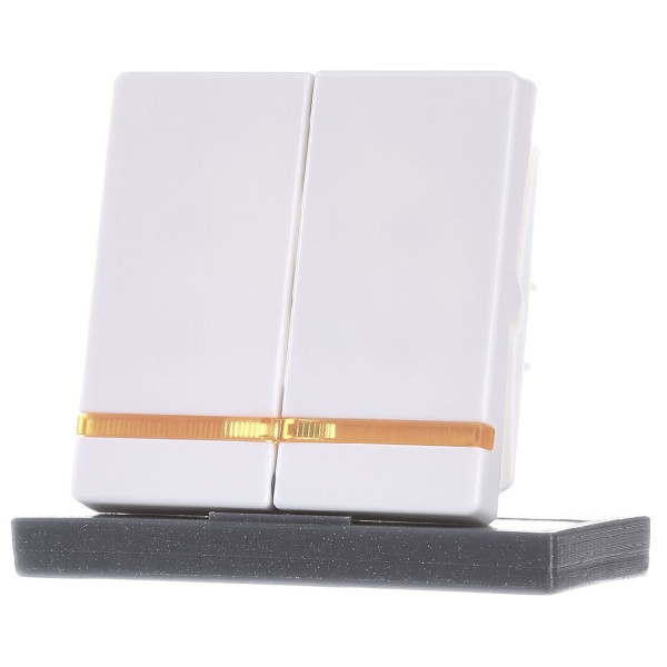 Клавіші для 2-клавішного вимикача з підсвічуванням полярна білизна Berker Q.х - фото №1