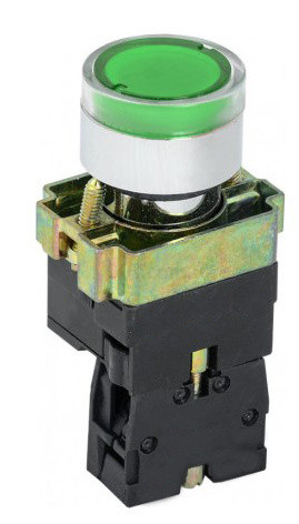Кнопка с подсветкой CNC LAY5-ВW3361 NO зеленая (Б00032283)