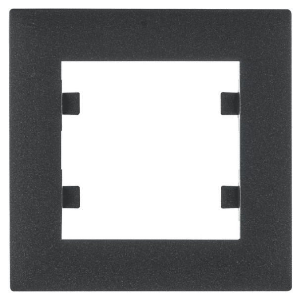 Одномісна рамка Hager WL5513 Lumina-Intense 1Х (чорна)