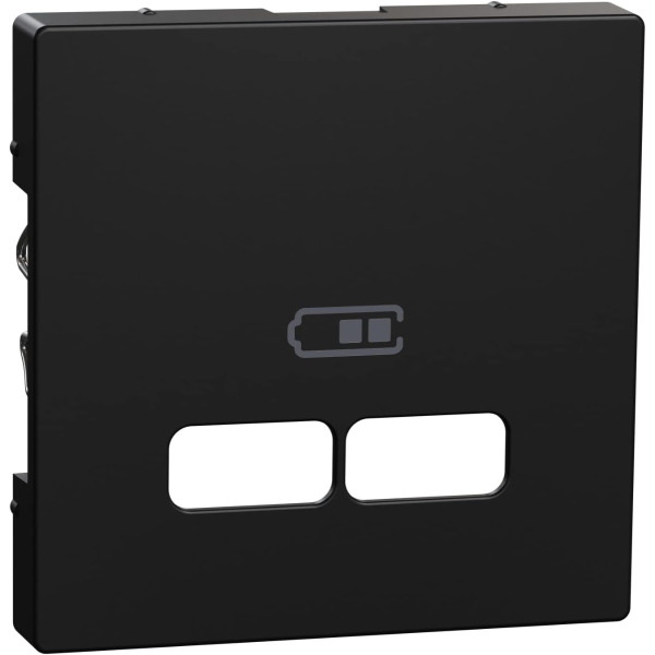 Накладка USB розетки Schneider Electric Merten System M MEG4367-0403 (чорна матова)