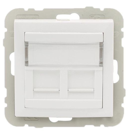 Двойная компьютерная розетка Logus 21975 TBR RJ45 (Cat.5e) белая